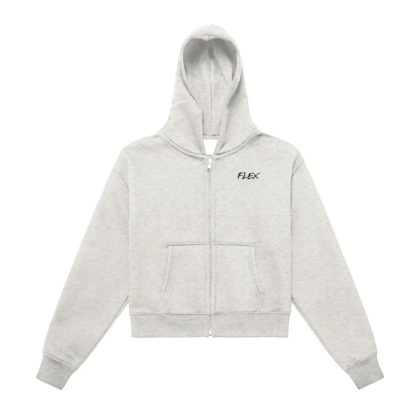 Fleeced Zip-Up Cropped FLEX Hoodie.