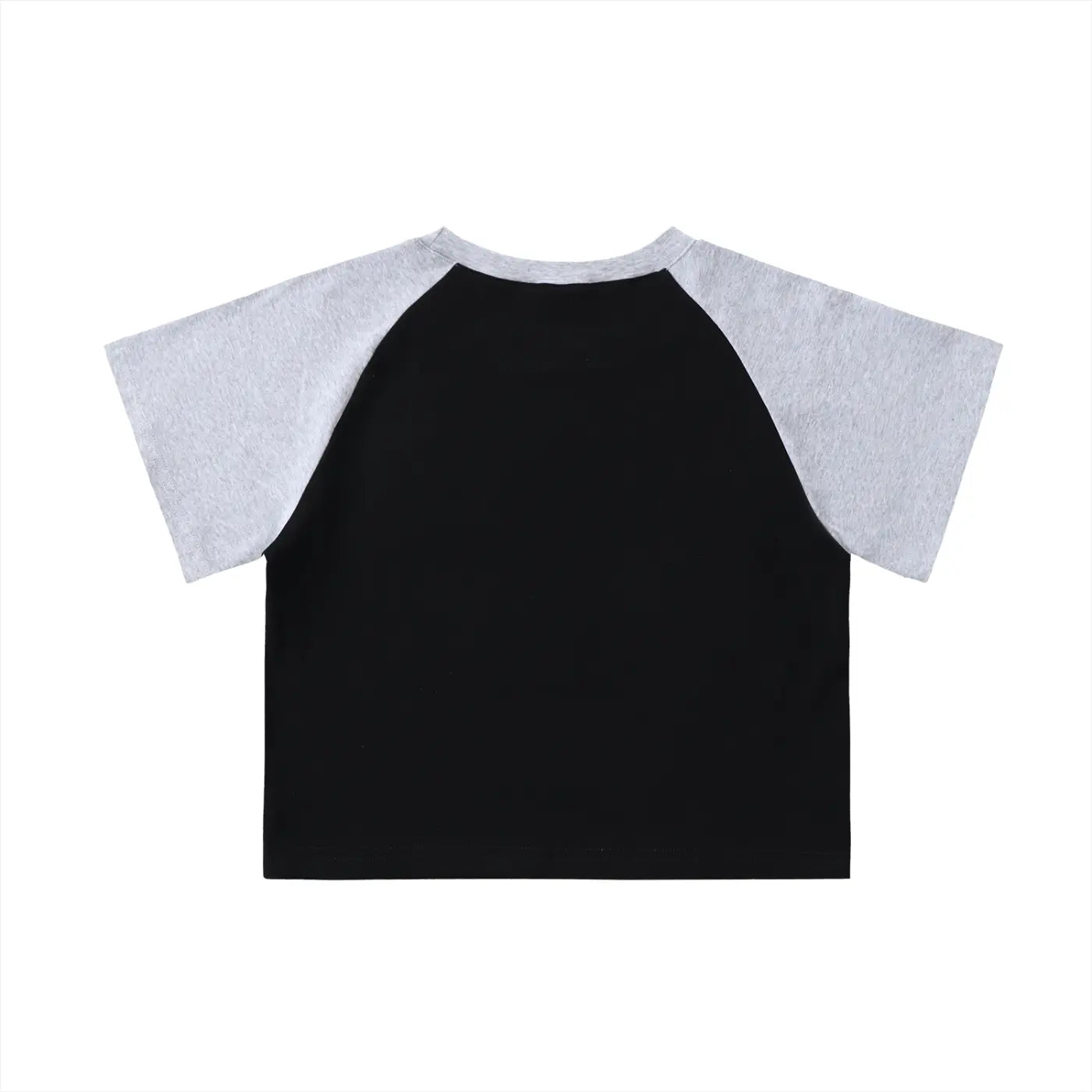 Color-Blocked Raglan Sleeve FLEX Crop Top.