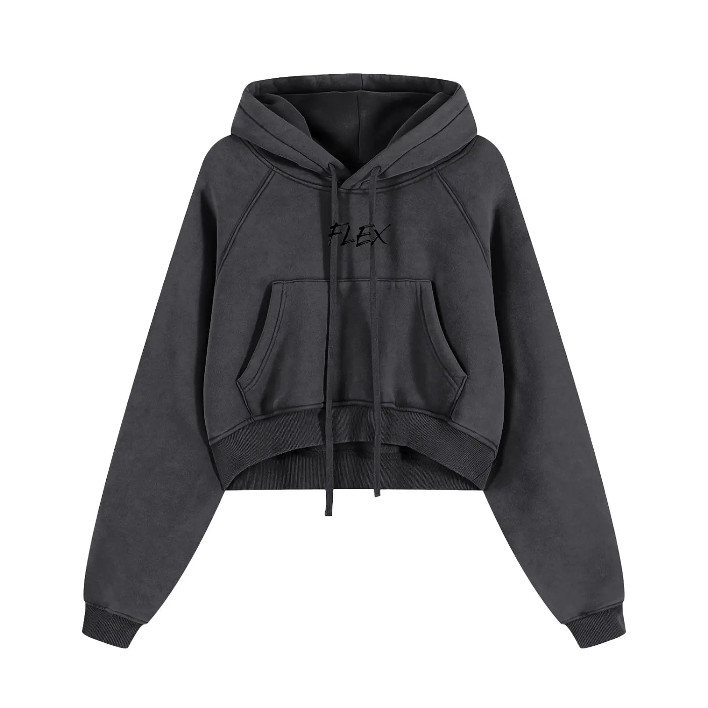 Snow Washed Cropped FLEX Hoodie.