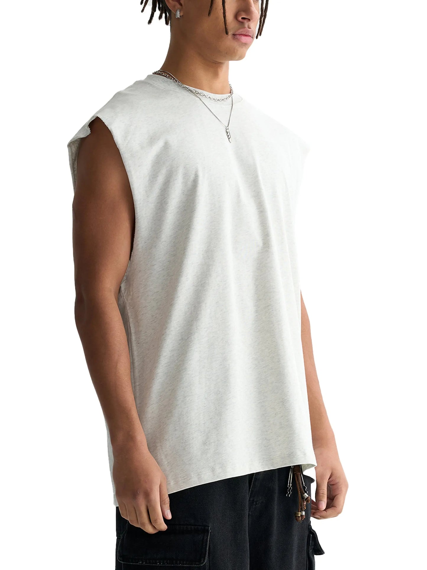 Raw Edge Cotton FLEX Tank Top.
