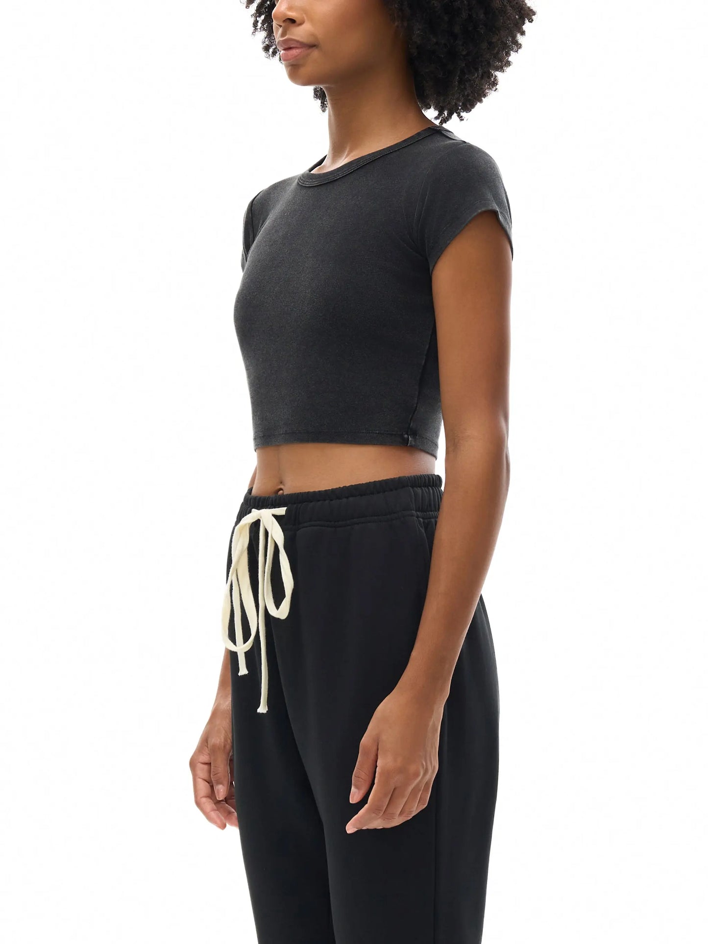 Snow Washed FLEX Crop Top.
