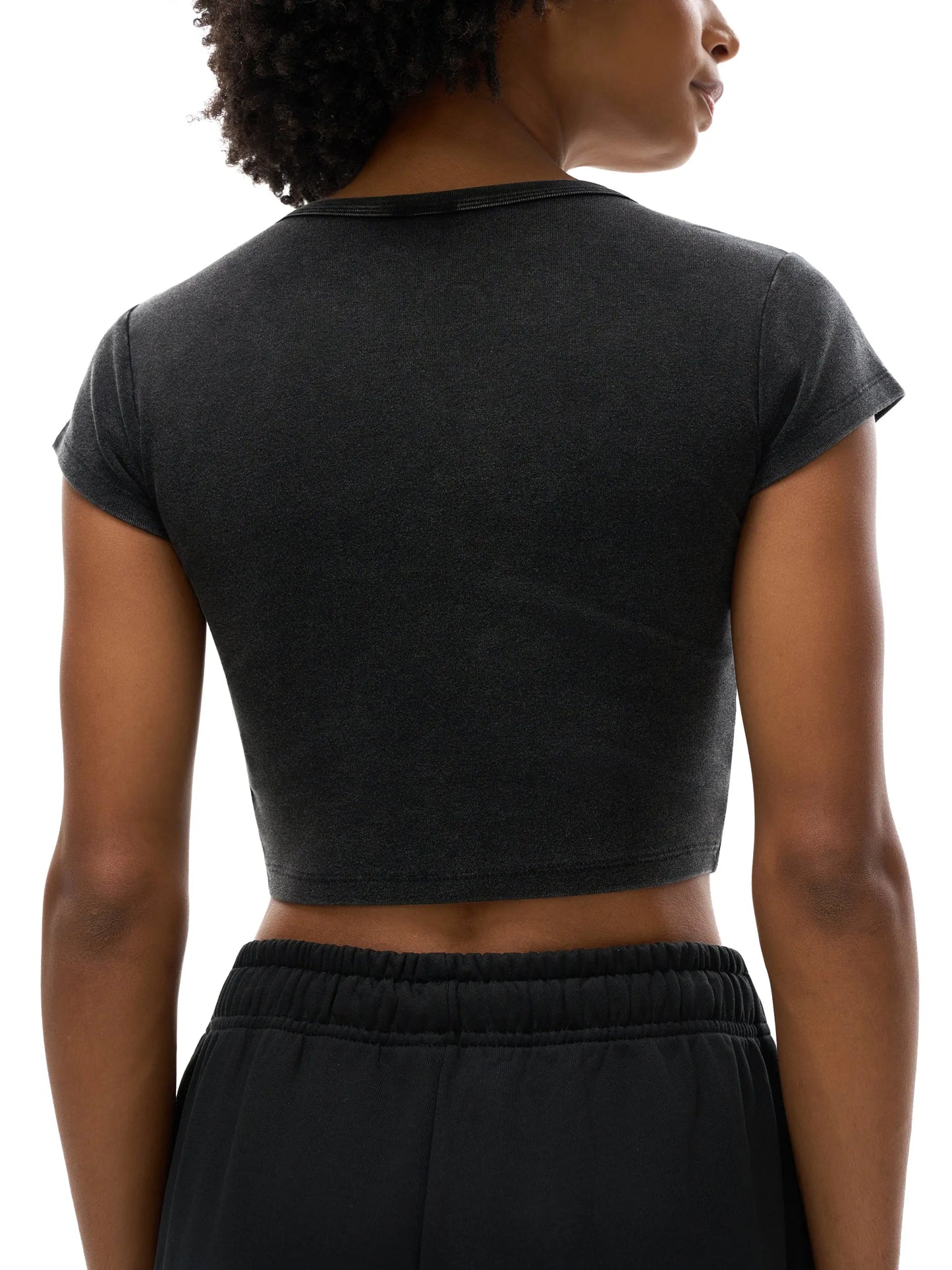 Snow Washed FLEX Crop Top.