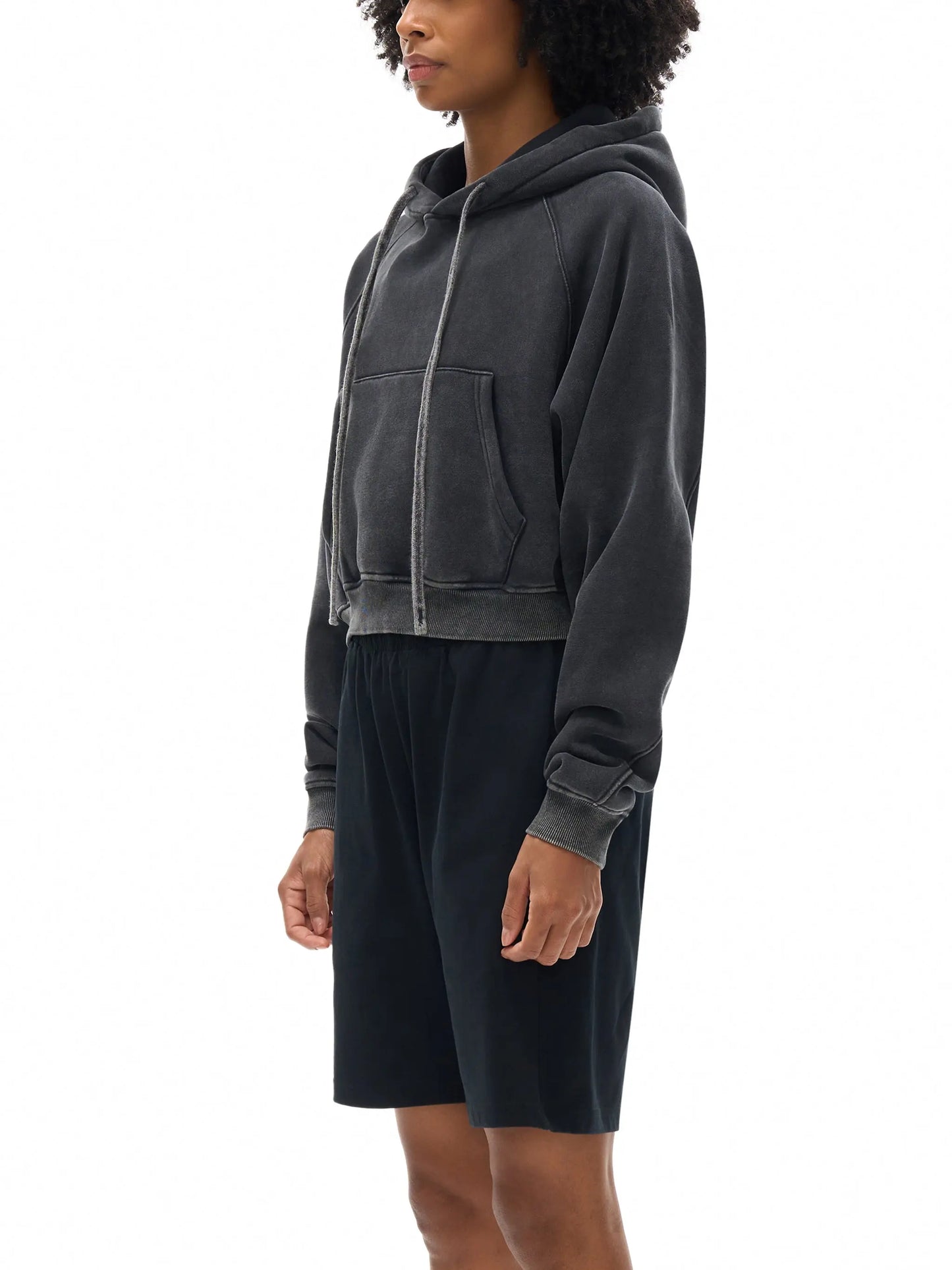 Snow Washed Cropped FLEX Hoodie.
