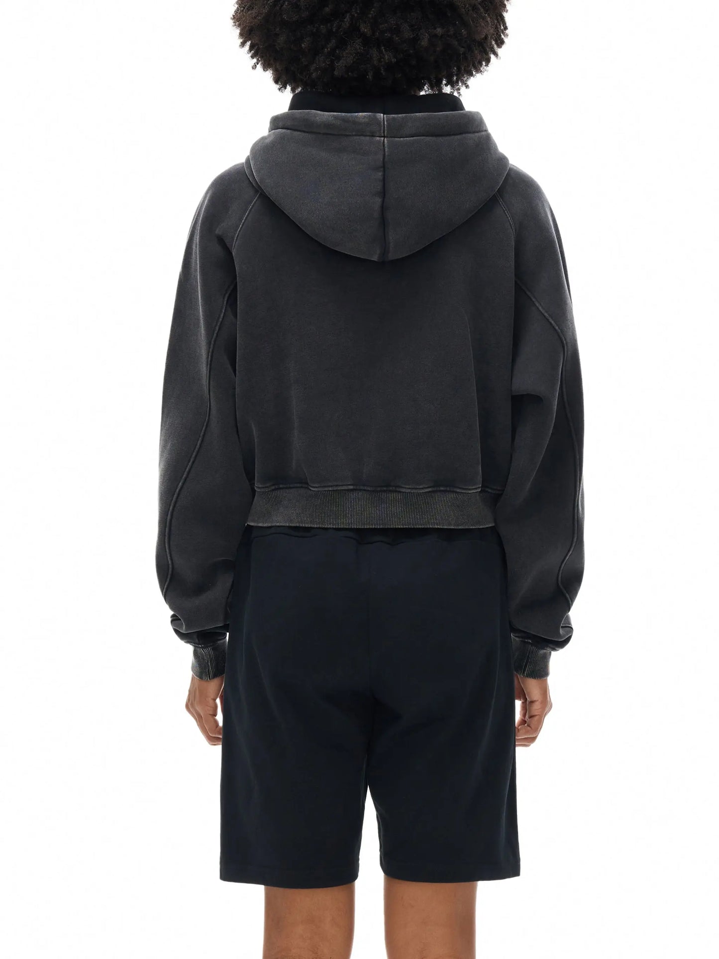 Snow Washed Cropped FLEX Hoodie.