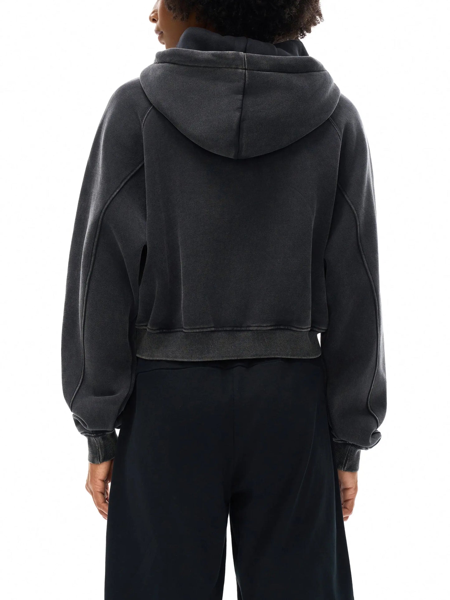Snow Washed Cropped FLEX Hoodie.