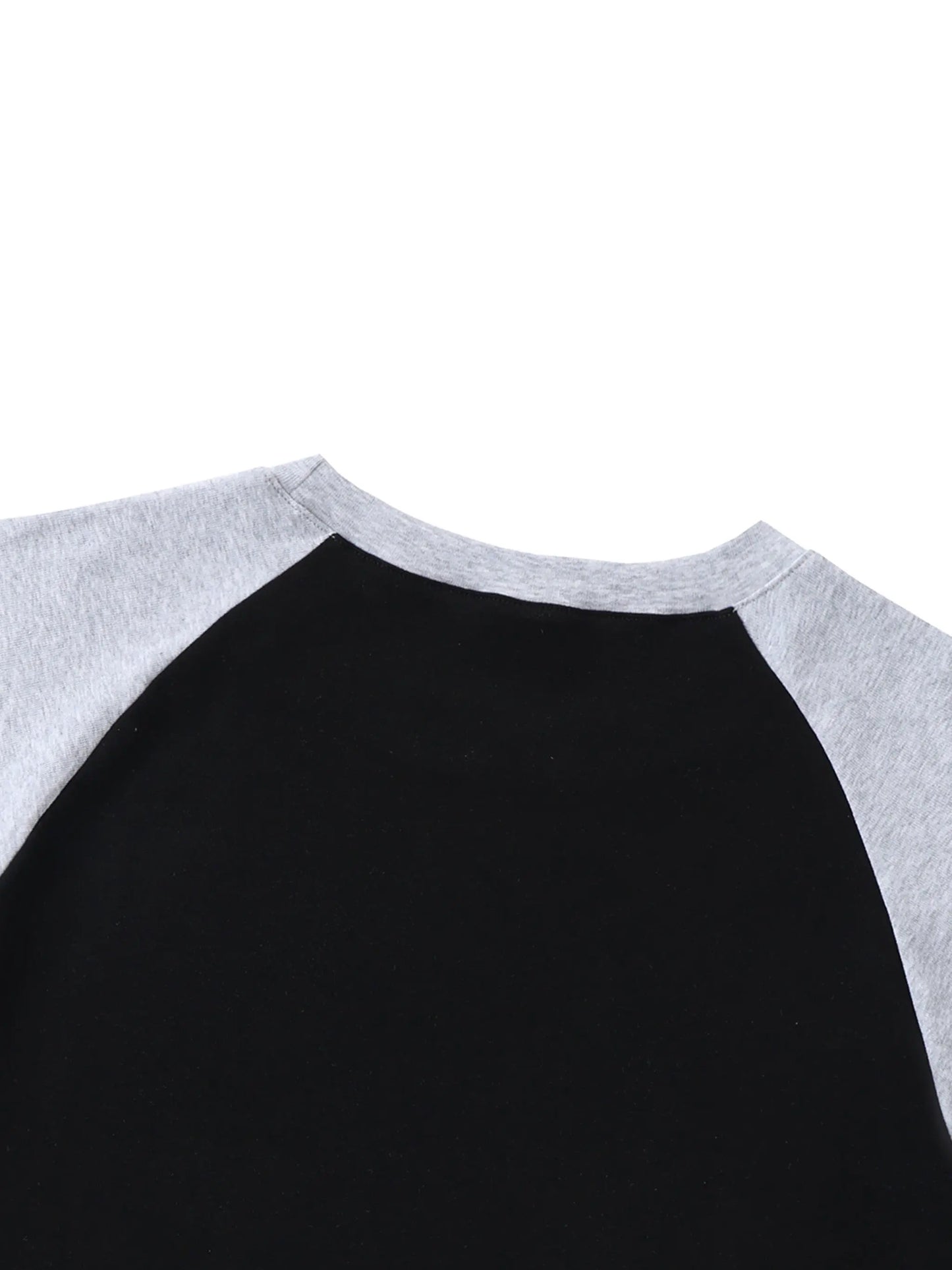 Color-Blocked Raglan Sleeve FLEX Crop Top.