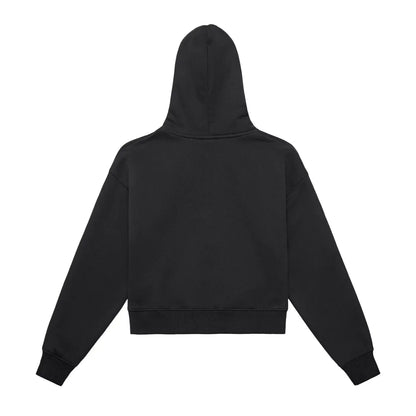 Fleeced Zip-Up Cropped FLEX Hoodie.
