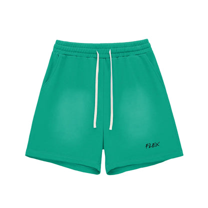 Sun Fade Raw Edge Cotton FLEX Shorts - FLEX