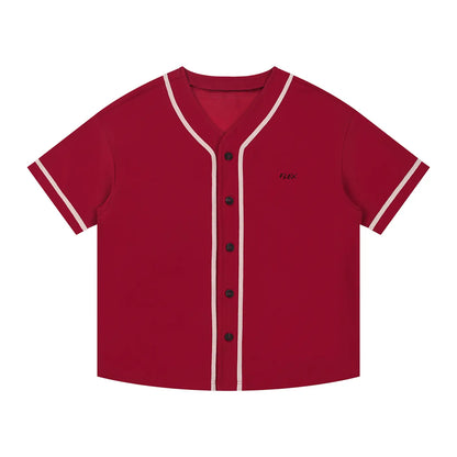 Contrast Piped Button-Up FLEX Jersey.