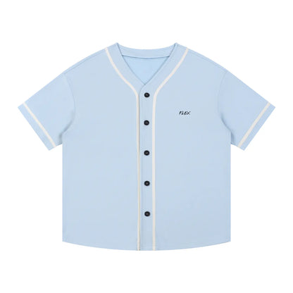 Contrast Piped Button-Up FLEX Jersey.