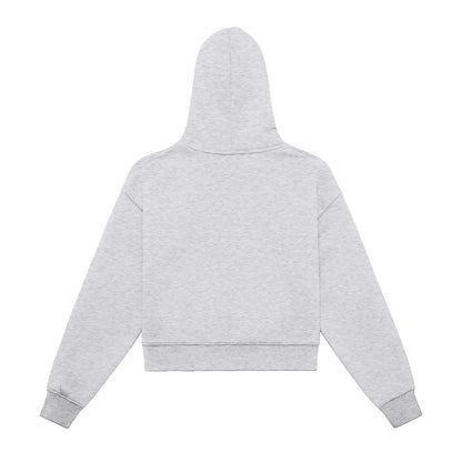 Fleeced Zip-Up Cropped FLEX Hoodie.