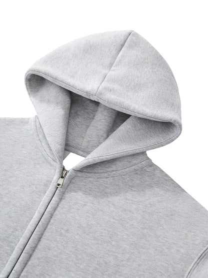 Fleeced Zip-Up Cropped FLEX Hoodie.