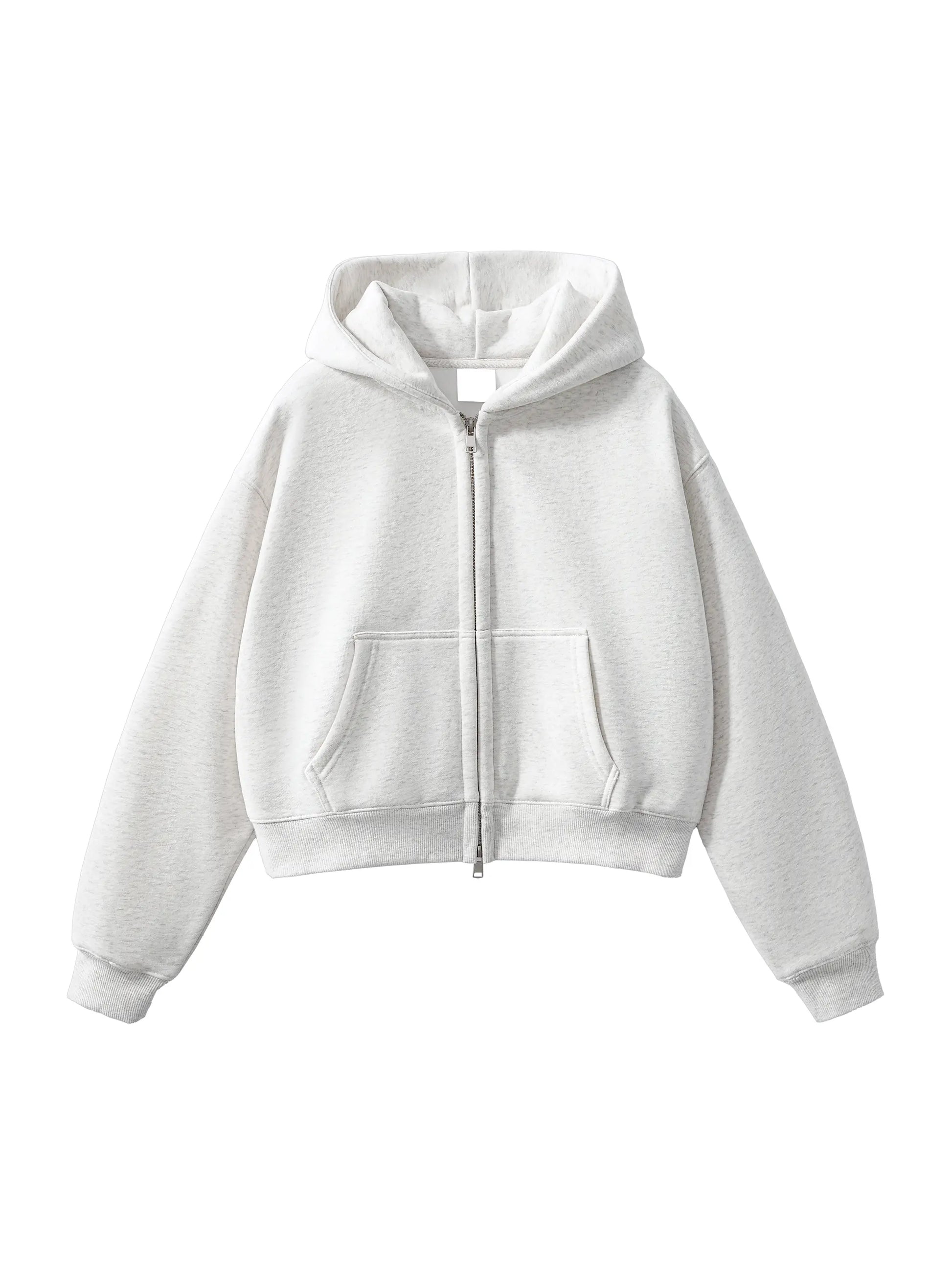 Fleeced Zip-Up Cropped FLEX Hoodie.