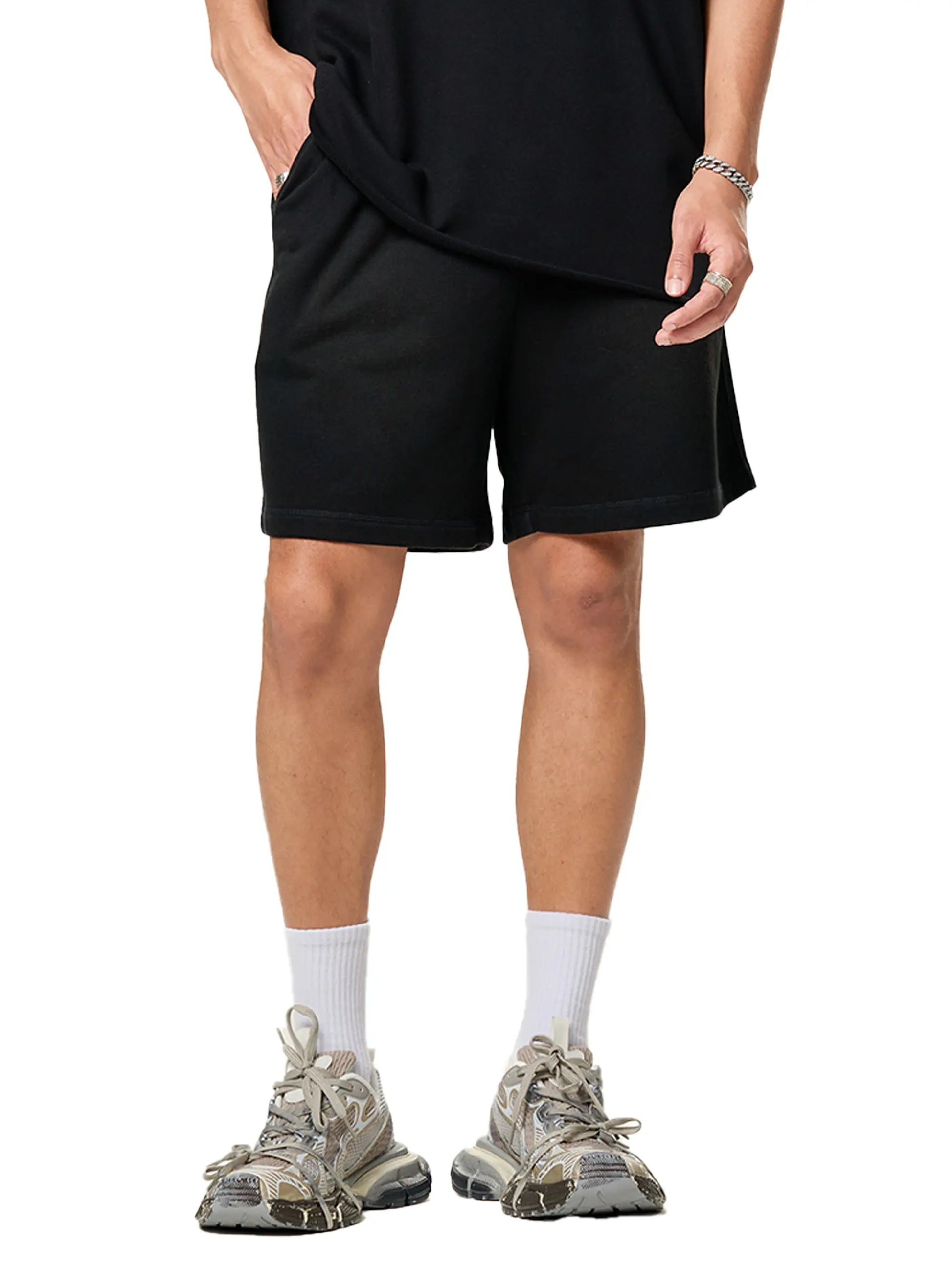 Sun Fade Raw Edge Cotton FLEX Shorts.