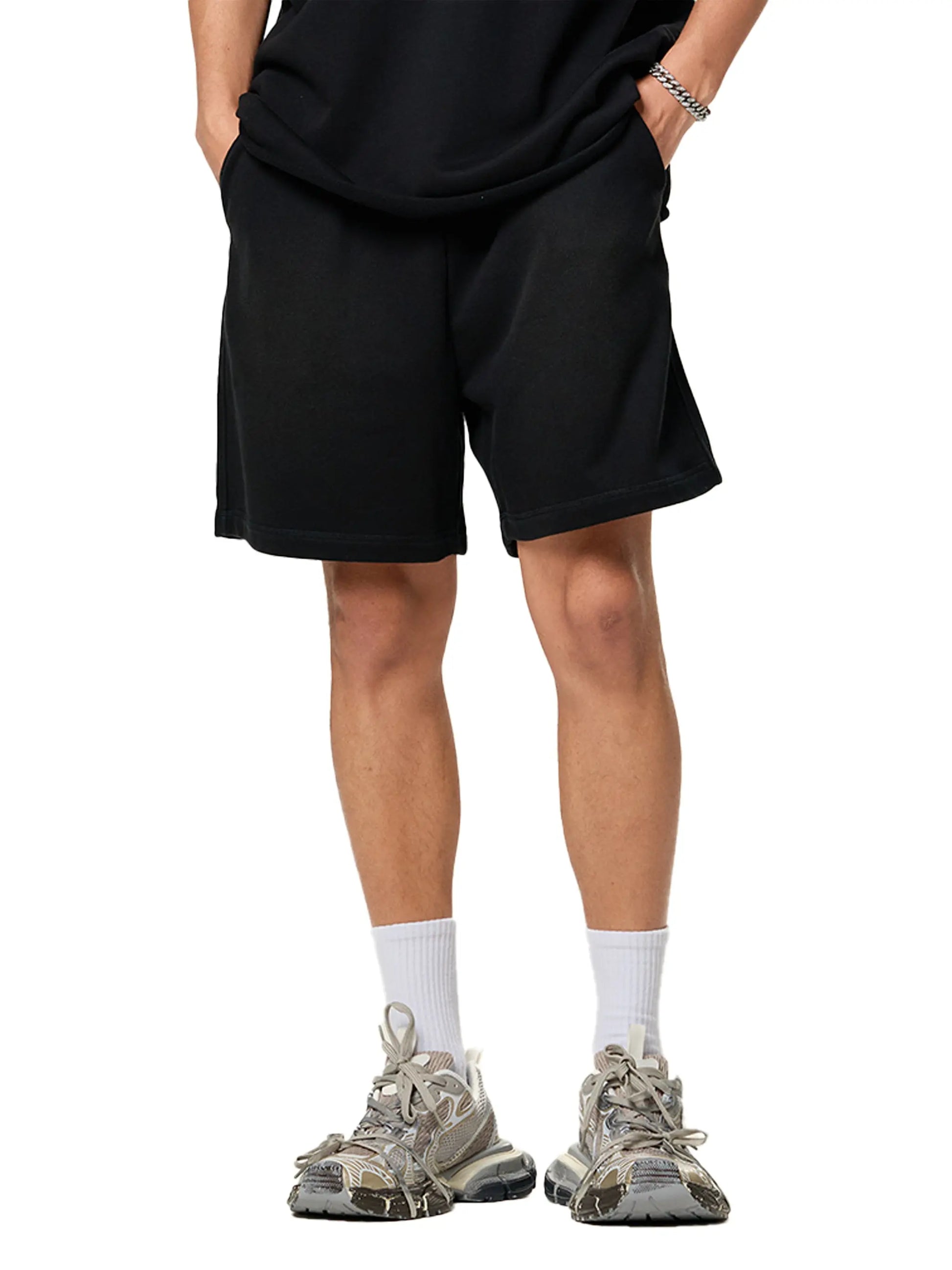 Sun Fade Raw Edge Cotton FLEX Shorts.