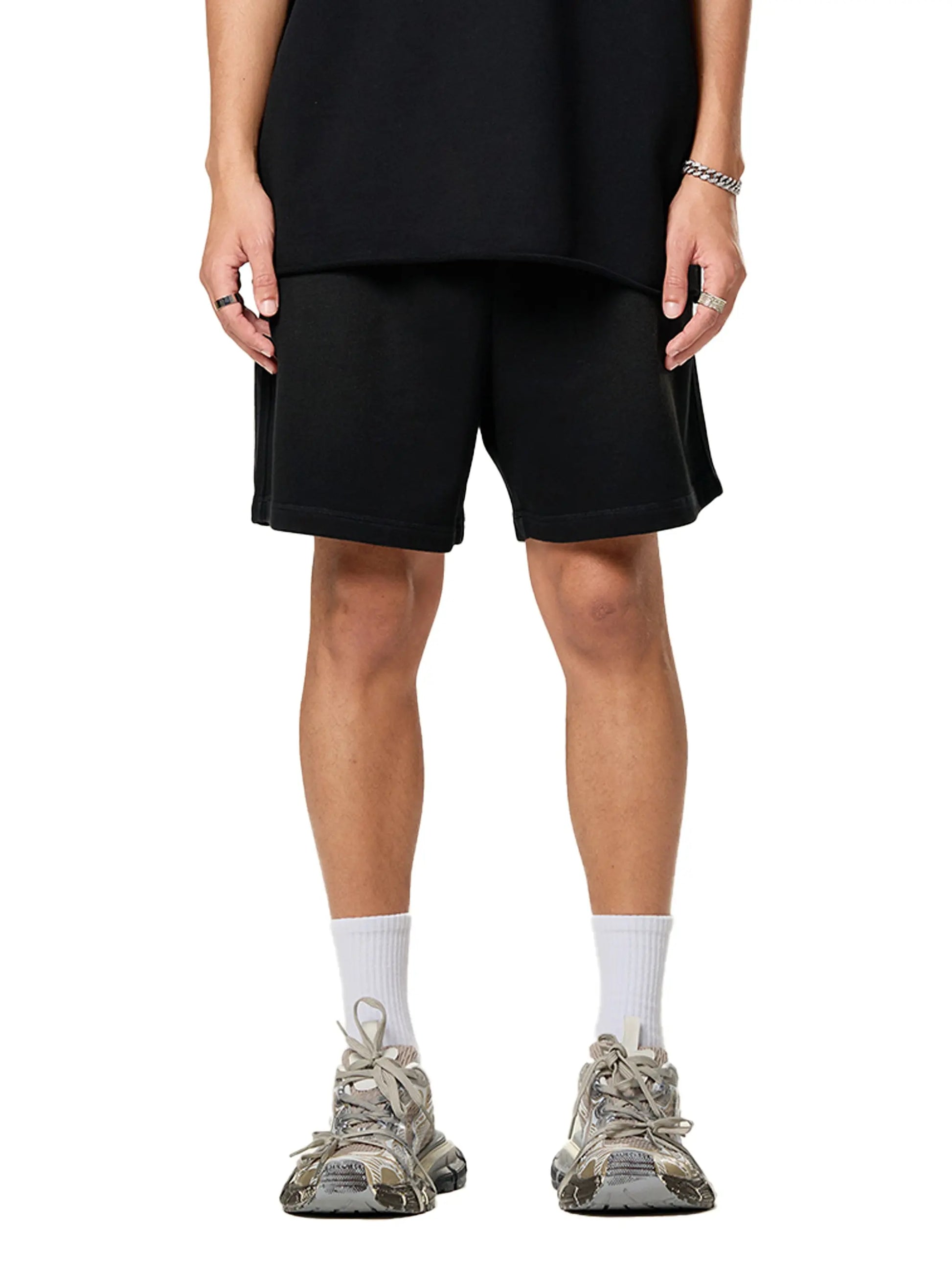 Sun Fade Raw Edge Cotton FLEX Shorts.