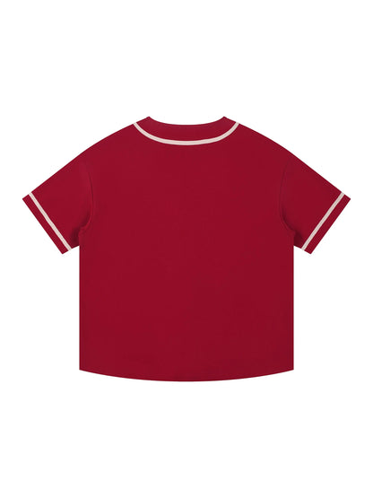 Contrast Piped Button-Up FLEX Jersey.